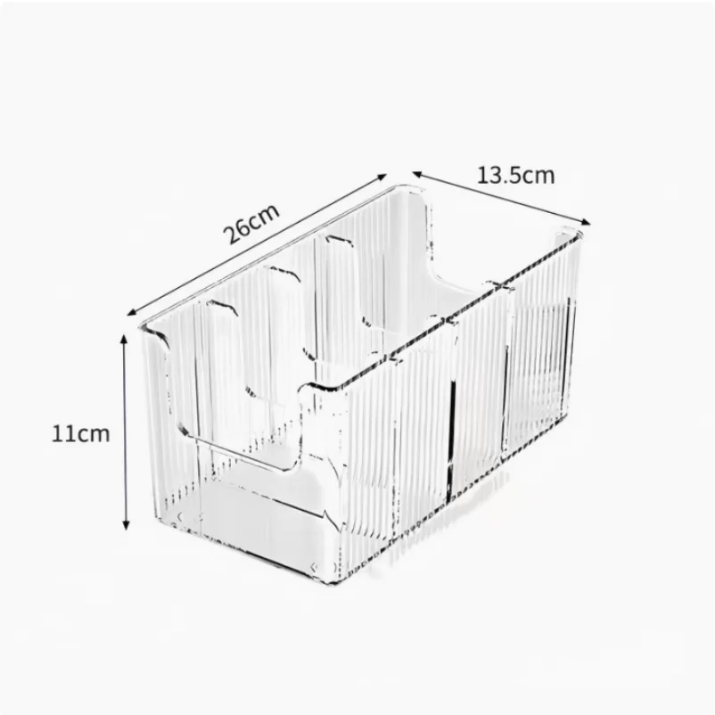 1 Acrylic Belt & Tie Storage Box, Large-Capacity Divider, Multi-Use Organizer for Dresser, Wardrobe Bathroom