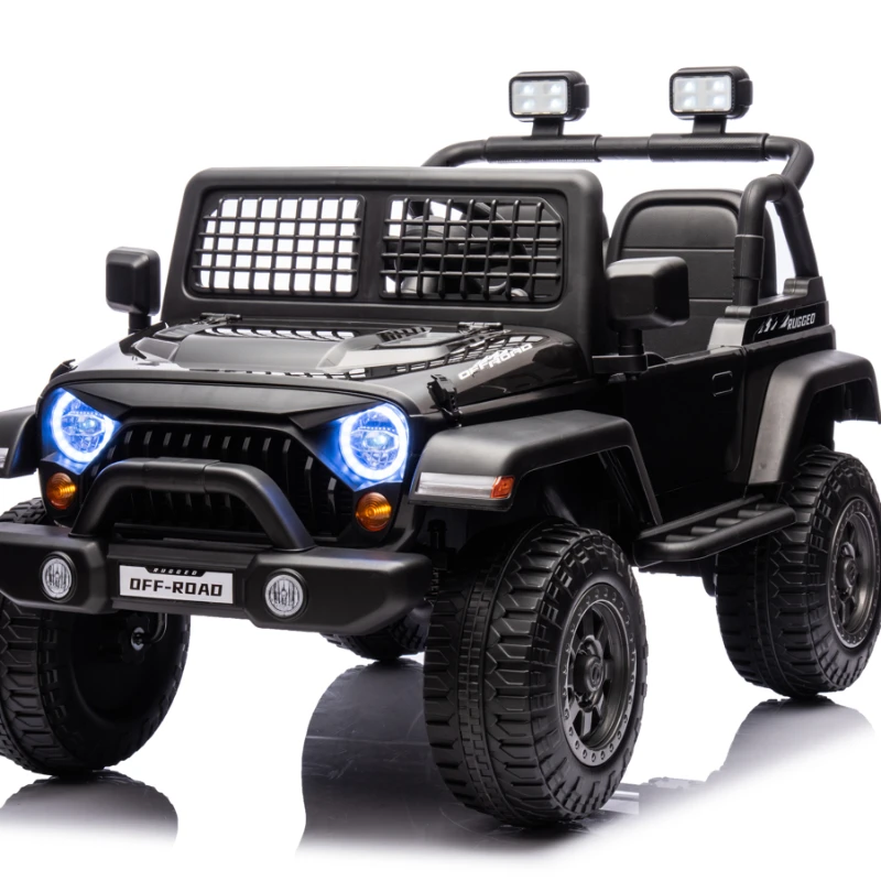 24V Battery Powered Kids Ride On Car Truck Four-wheel Drive Two seats Off-Road Controller Double Seats Electric Car Soft Baking