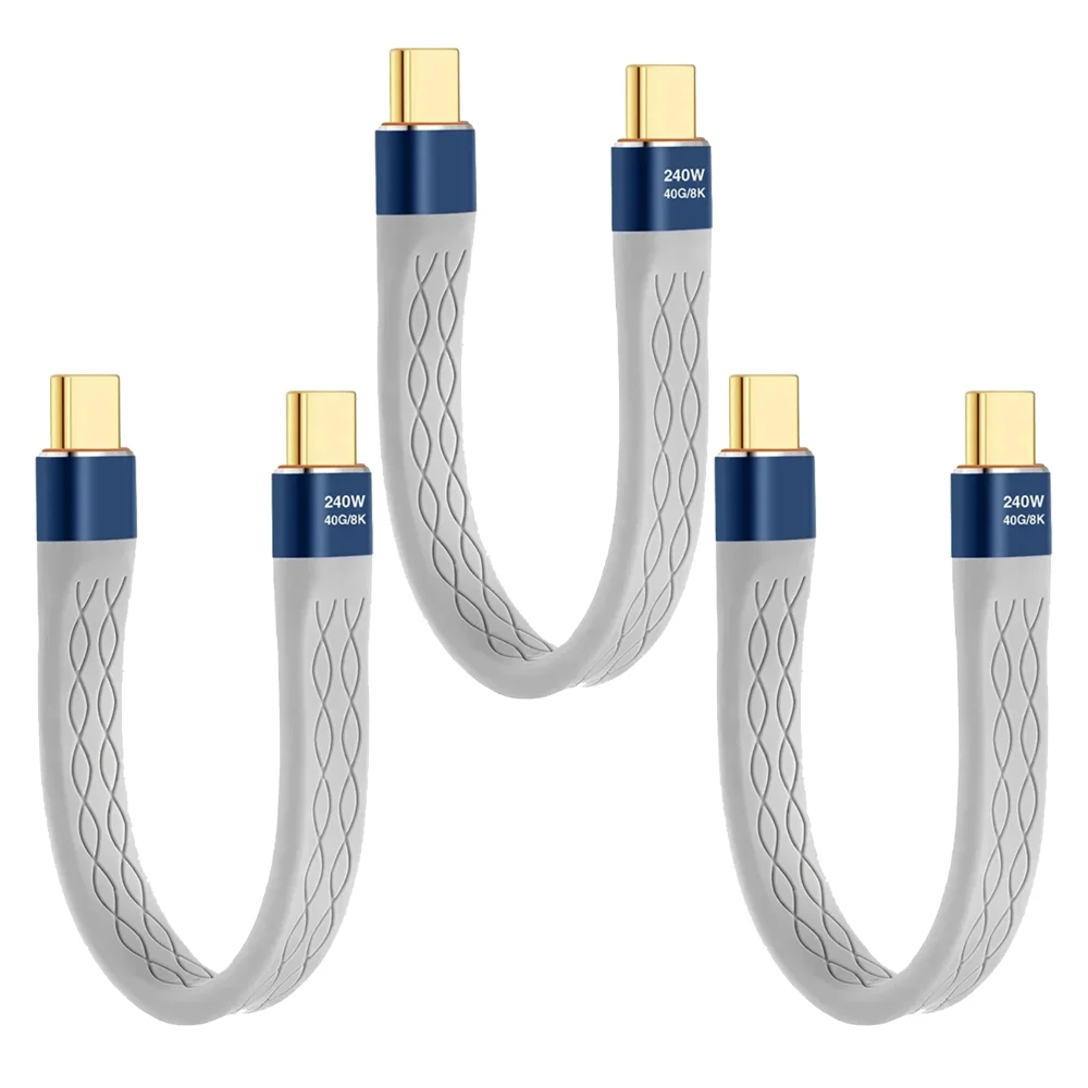 USB4 Kurzes USB-C zu USB-C Kabel 40Gbps Datenübertragung PD 240W Schnellladung 8K 60Hz Typ-C Kabel für Laptop SSD Powerbank