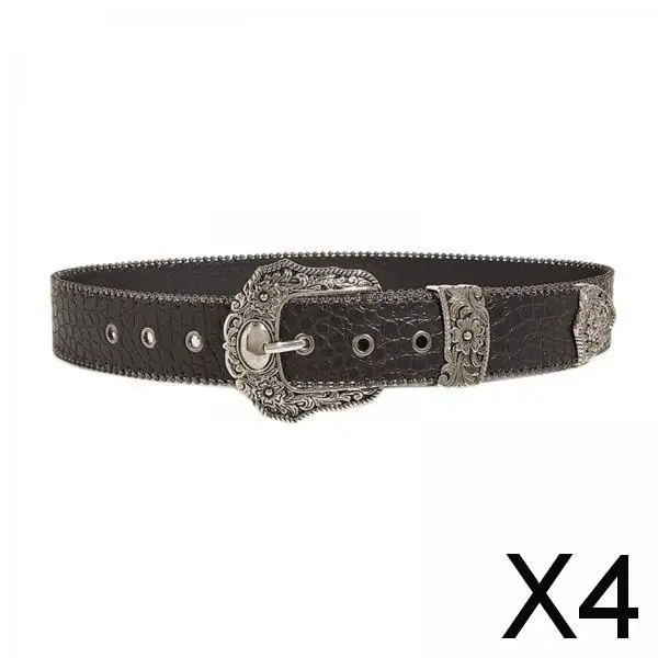 

Универсальный пояс из искусственной кожи для женщин, винтажная регулируемая пряжка, женское модное джинсовое платье