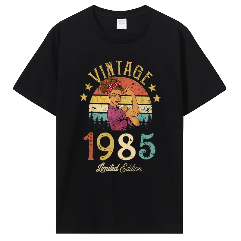 Funny Classic 1985 Original Vintage T Shirt Summer Graphic Men Cotton Tshirt Streetwear Birthday Awesome T-shirt Clothing