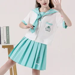 Two-Dimensional Anime Hatsune Miku Cos Suit Cute Student Jk Uniform Pleated Skirt Set Sailor Suit Short-Sleeved Skirt Suit Gifts