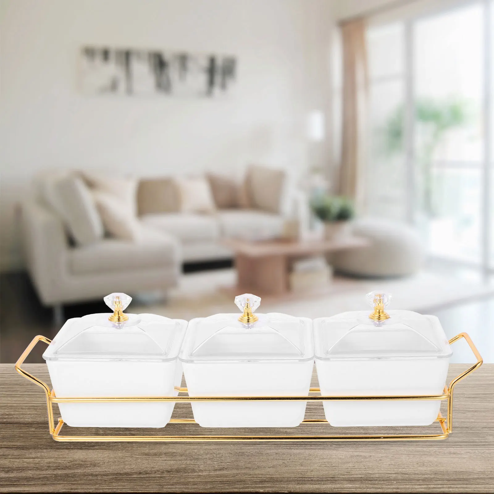 

Ceramic Snack Sorting Plate Divided Serving Compartment Tray Plates Platters for Fruit Dishes