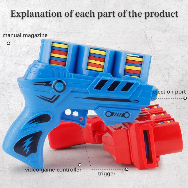 Children's Recreation Toy Gun Soft Bullets Pistolas Toy Safety EVA Gun Child Interaction Fighting Games Gun Kids Outdoor Toy Gun
