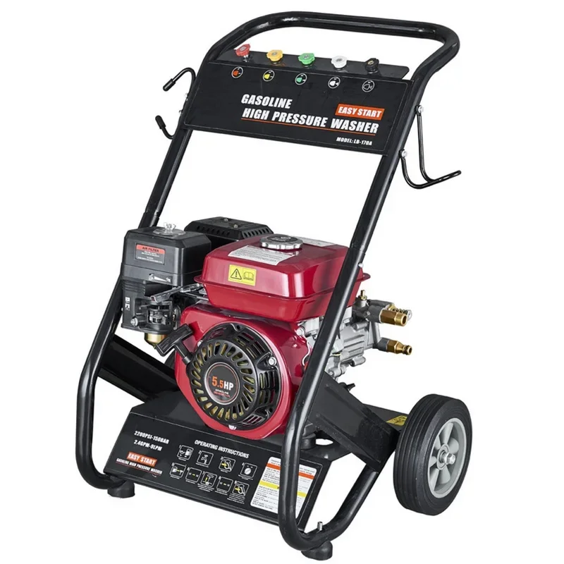6.5 HP Petrol High-Pressure Washer, 150 Bar High-Pressure Jet Washer—For Cleaning Cars, Walls, and Floors 8LPM