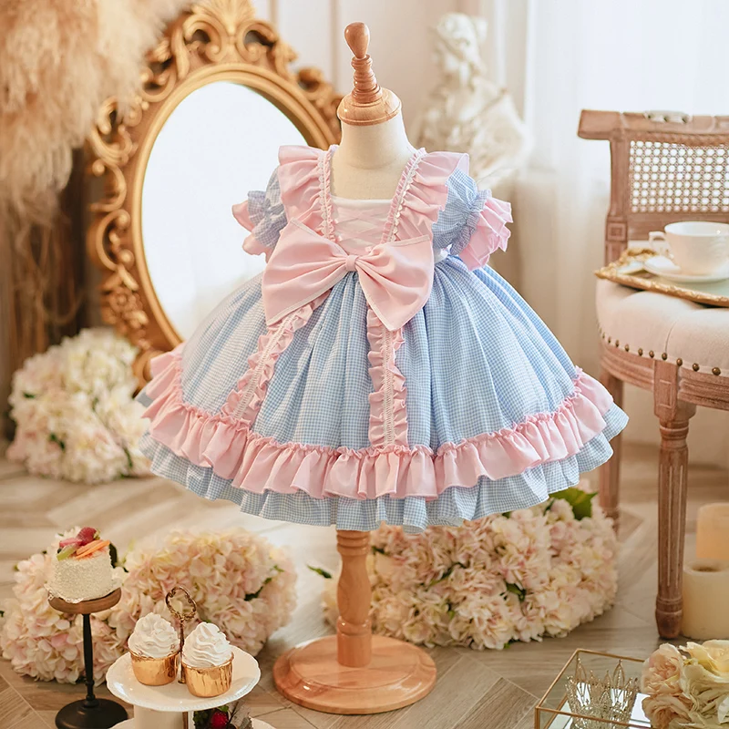 Girls' Lolita Princess Dress Preschool One Year Old Dress Girls' Children's Puffy Dress High End 2023 Summer