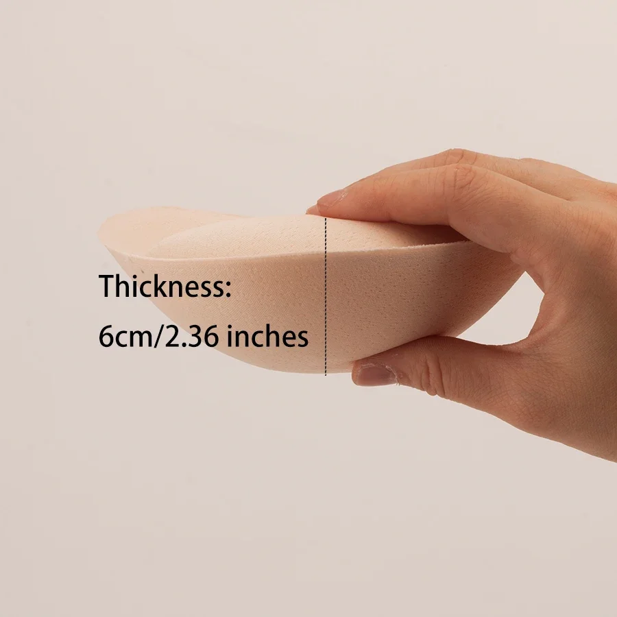 6cm Sponge Padded Bra Thick Push Up Bra Pads Inserts Women Underwear Breast Lift Breathable Bra Pad Lining Swimsuit Insert image 3