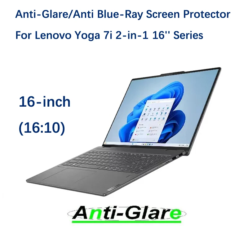 2X Ultra Clear/Anti-Glare/Anti Blue-Ray Screen Protector Guard Cover for Lenovo Yoga 7i 2-in-1 (16'' Gen 9) Laptop PC 16