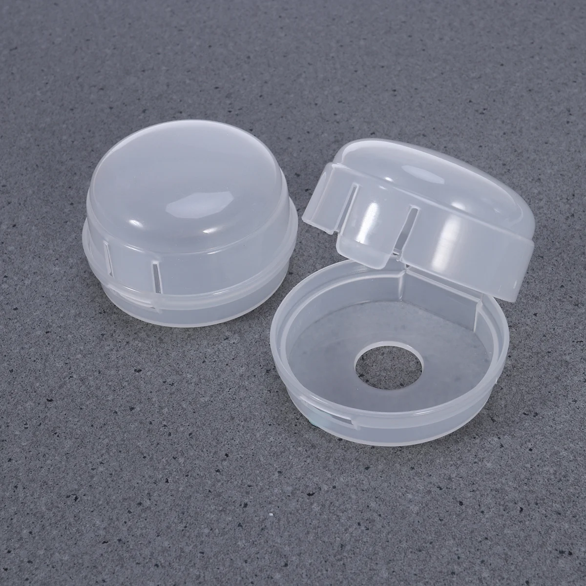 

4Pcs Large Clear Stove Knob Covers Safety Kitchen Hinged Lid Universal Size Safety Stove Covers for Child Protection