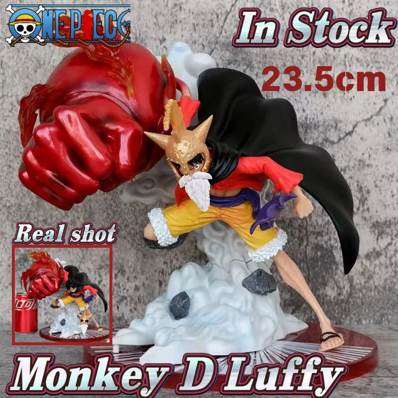 

23.5cm in stock One Piece Luffy Gear 3rd Onigashima Giant Fist Figure PVC Anime Collectible Statue Battle Scene Model for Fans