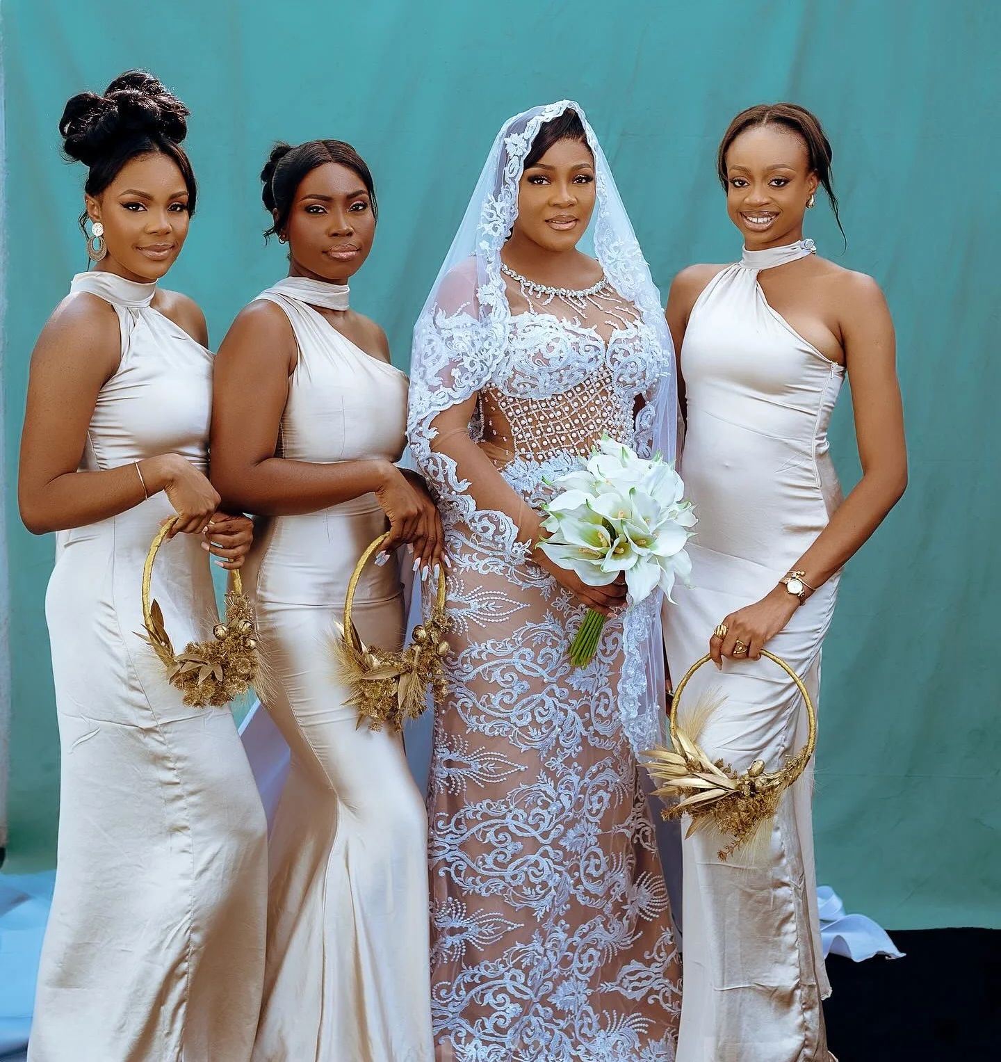 Съемные африканские свадебные платья Черные девушки Русалка с длинными рукавами Кружева с жемчугом Aso Ebi Свадебные платья Vestido De Novia по индивидуальному заказу