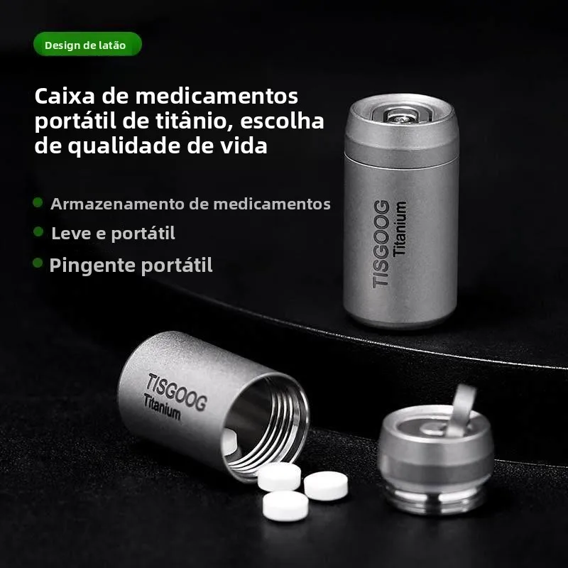 純チタン金属ペンダントクイック効果ハートセーバーミニ旅行ポータブル小型薬瓶ハイエンド吊り下げ飾り