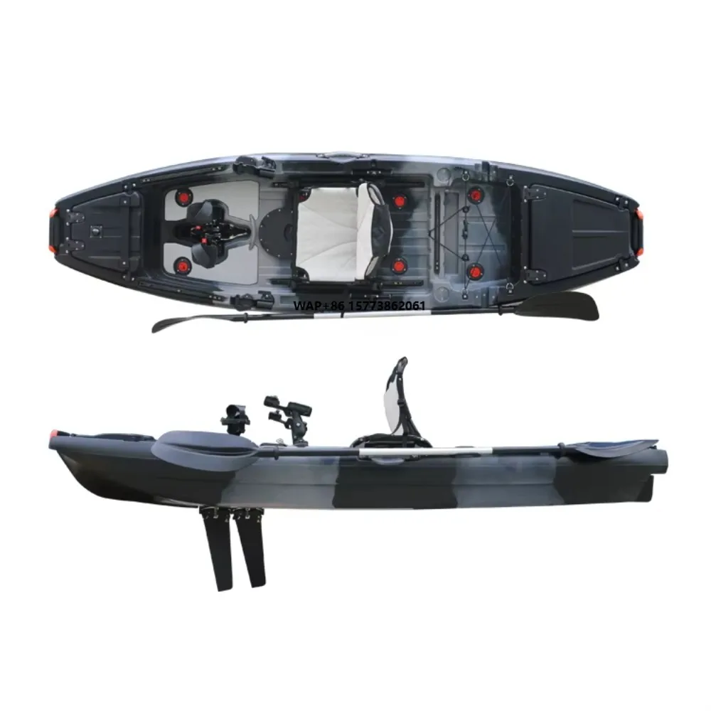 

Ротоформованный 10-футовый морской каяк для рыбалки с педальным приводом, LLDPE, с системой рулевого управления