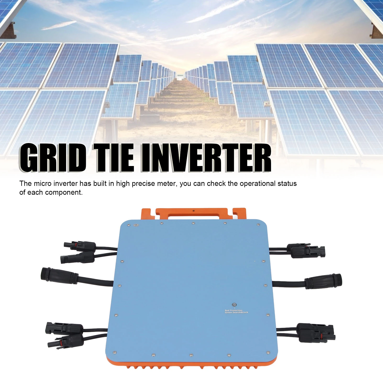 

Solar Inverter Solar Grid Tie Inverter 2400W Single Phase WiFi Control APP Monitoring IP66 Water Proof MPPT Solar Inverter
