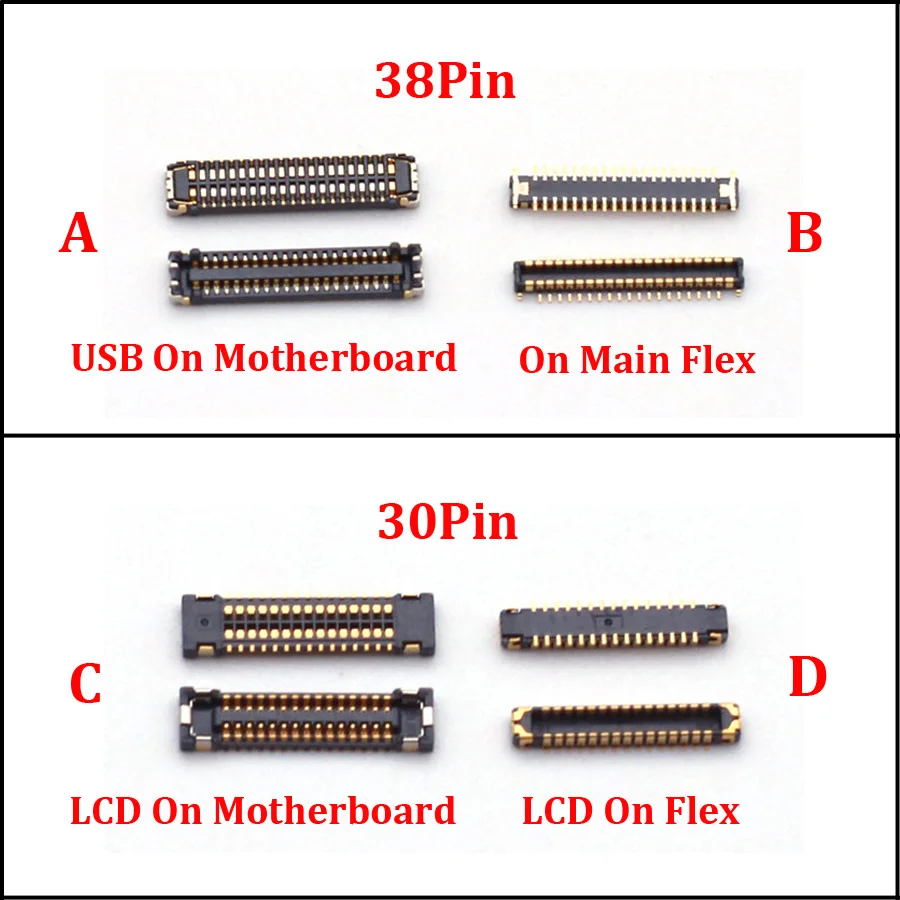 2-10Pcs Usb Charging Lcd Display FPC Connector Dock Plug For Asus ZE620KL X00QD ZS620KL Z01RD Zenfone 5 2018 5Z Board 38 30 Pin