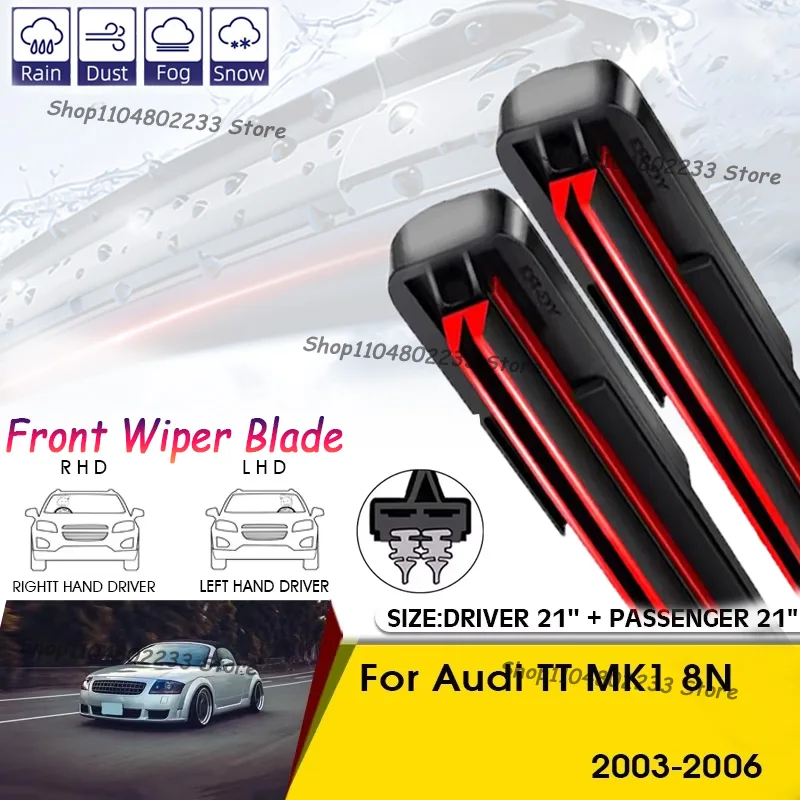 

Front Windshield Wiper Cleaning Double-layer For Audi TT MK1 8N 2003 2004 2005 2006 Windshield Windscreen Front Window Blades
