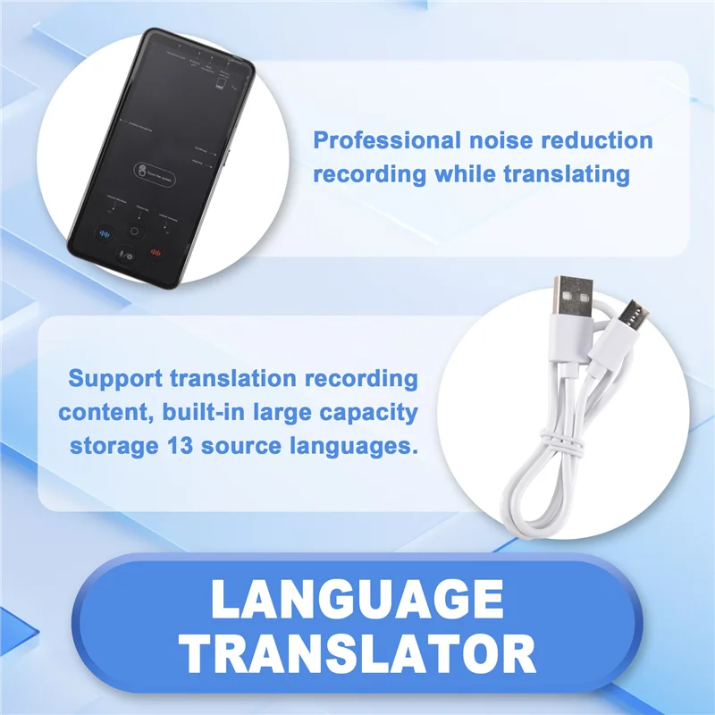 S85 Pro Portable Audio Translator 138 Language Recording 19 Offline Real Time Chatgpt AI Voice Photo Group Translation-AU47