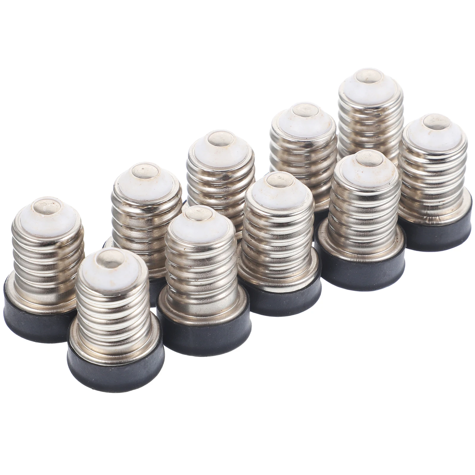 

10pcs E14 to E12 Bulb Adapters Black High Temp Resistance Durable Light Socket Converters for Garage Workshop Led Bulb Base