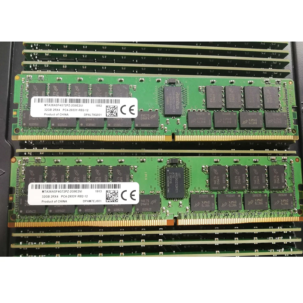 ذاكرة الخادم ، ذاكرة الخادم ، 2 جيجابايت ، 2 ار ، DDR4 ، RAM x4 ، 32 جم ، ECC ، 1