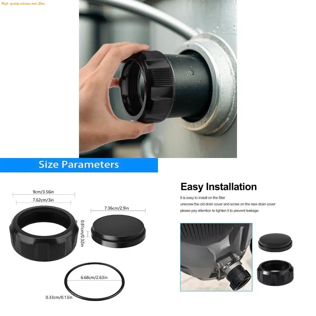 203F R0523000 Pool Filter Drain Cap Assembly untuk Filter Kartrid Kolam Mudah Digunakan
