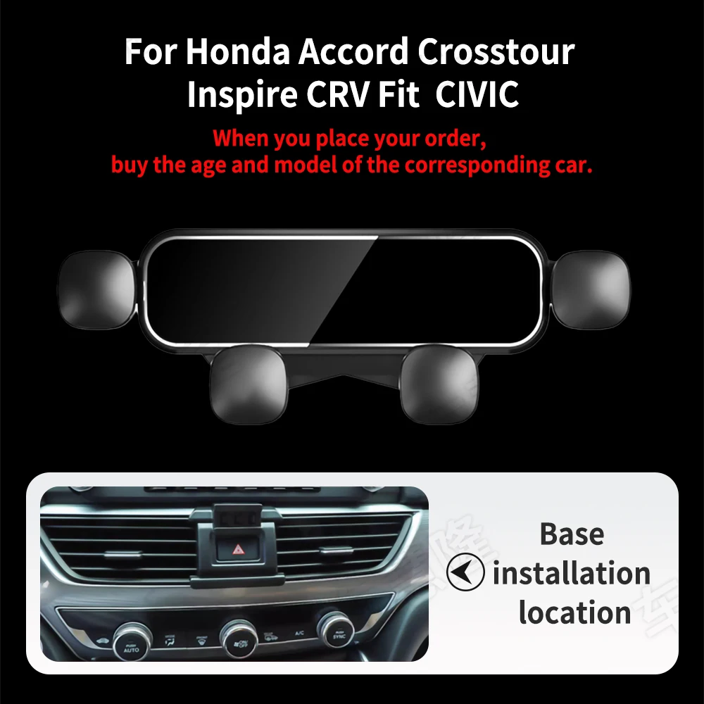 Mini Car Phone Holder For Honda CRV BREEZE CIVIC FIT LIFE INSPIRE Crosstour Accord Air Outlet Clip Rotatable Support Accessories