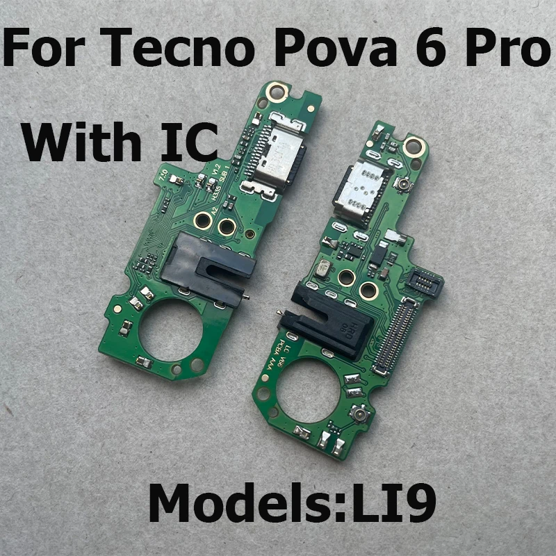 For Tecno Pova 6 Pro Neo USB Charging Dock Fast Port Mic Microphone Connector Board Flex Cable Repair Parts Global