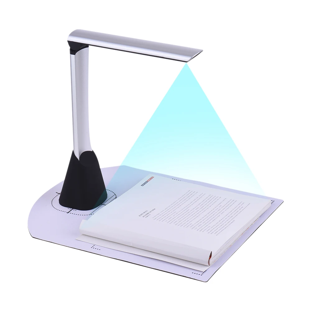 BK34 USB 2.0 Book Document 1s High Speed Scanner A4 Size 2592*1944 5MP HD Picture Camera Support OCR Function With LED Light