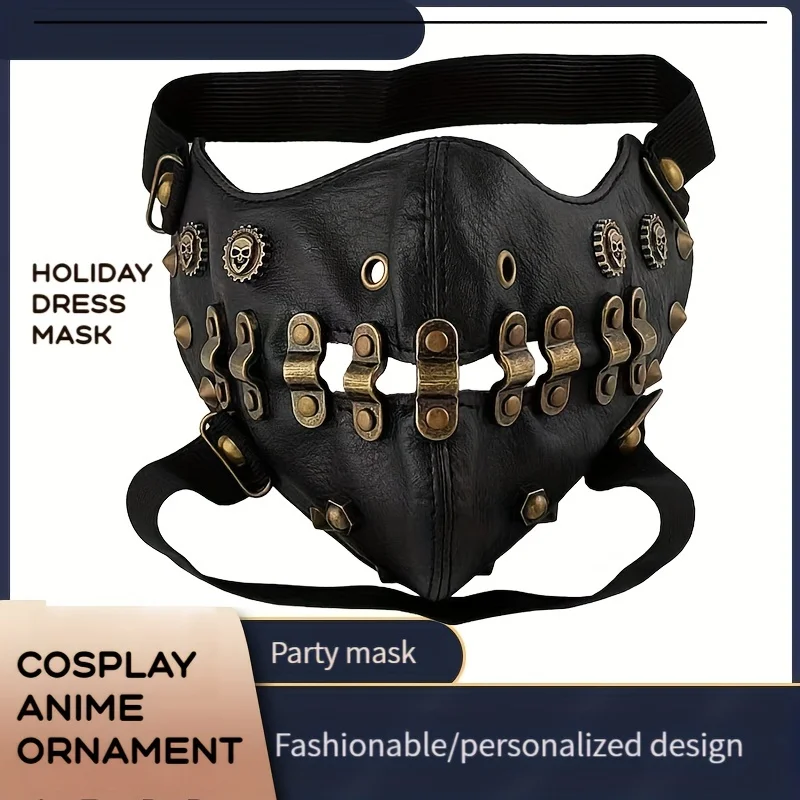 New Steampunk Party Motorcycle Mask Personality Cool Exquisite Halloween Easter Adult Motorcycle Cosplay Anime Dress Up Ornament