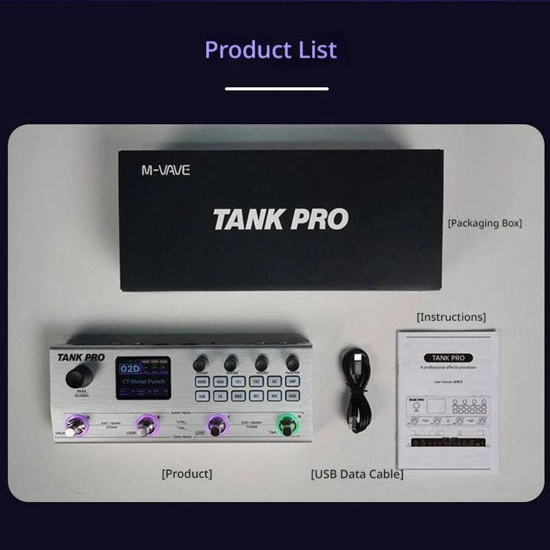 M-VAVE TANK-PRO guitar/bass synthesizer ANN fourth generation modeling and reproduction of tens thousands of yuan level timbre