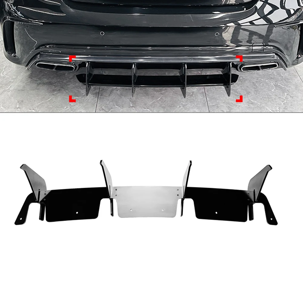 

Glossy Black Car Rear Bumper Lip Spoiler Splitter For Mercedes Benz A-Class W176 A45 2013 2014 2015 2016 2017 2018