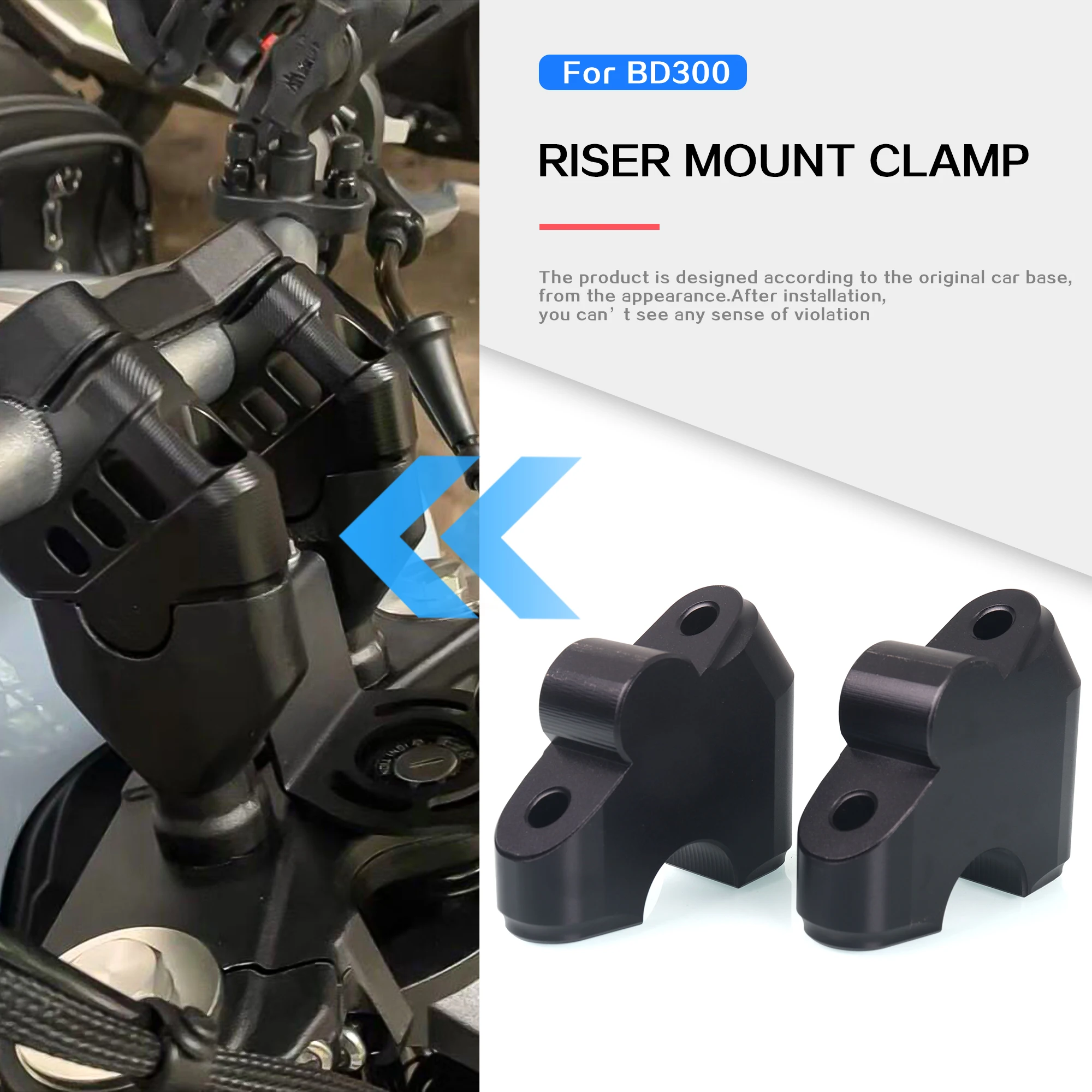 Extend Adapter BD300 Motorcycle BD300 Handlebar Riser Bar Mount Handle Clamp For Benda BD300 BD 300