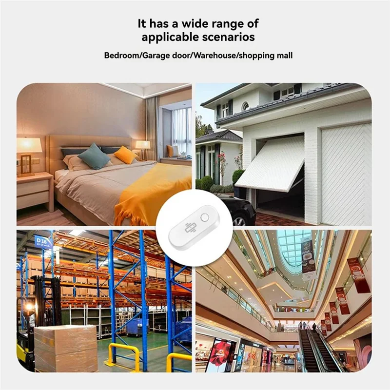 A10R สมาร์ท Wifi เซ็นเซอร์การสั่นสะเทือนนาฬิกาปลุกเครื่องตรวจจับการสั่นสะเทือนไร้สาย Real-Time Shock Detection & การแจ้งเตือนกิจกรรมสีขาว