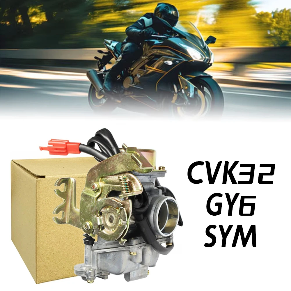 

CVK32 Carburetor for SYM GY6 GTS VOG Tank YP Models Replacement Carburetor for 125cc to 300cc Engine Upgrade