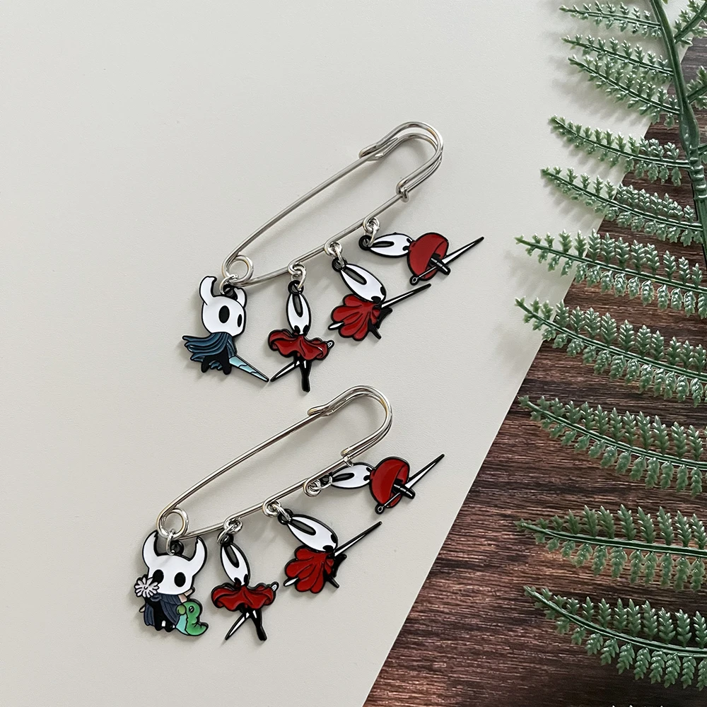 بروش هولو نايت سيلكسونج، دبوس أمان 6.5 سم، دبوس مينا لألعاب الفيديو، شارة شخصية كرتونية للمعطف، هدية تنكرية للاعبين #2