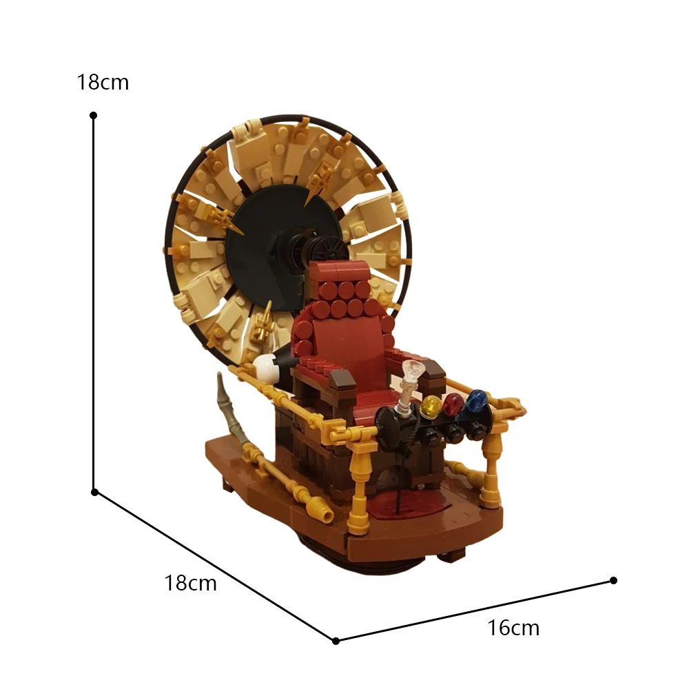 Juego de bloques de construcción modelo máquina del tiempo para niños, MOC-48378 de creatividad de ciencia ficción, Retro, regalo de cumpleaños y Navidad