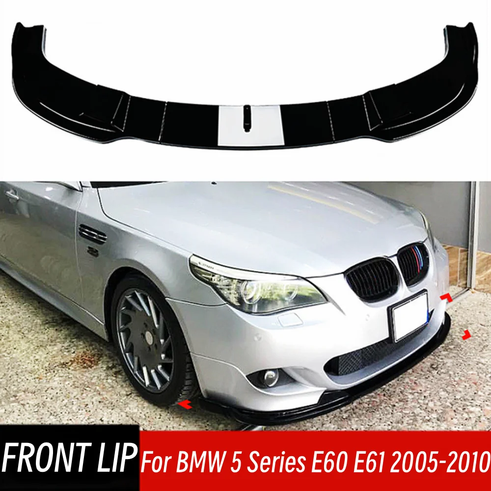 

For BMW 5 Series E60 E61 525i 530i 540i 550i M Sport 2005-2010 Front Bumper Splitter Lip Chin Spoiler Diffuser Car Accessories