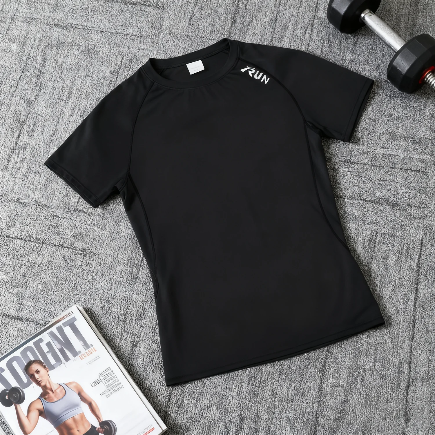 

Men's Quick-Dry Compression T-Shirt Slim Fit Stretch Workout Short Sleeve Shirt for Gym Training & Running