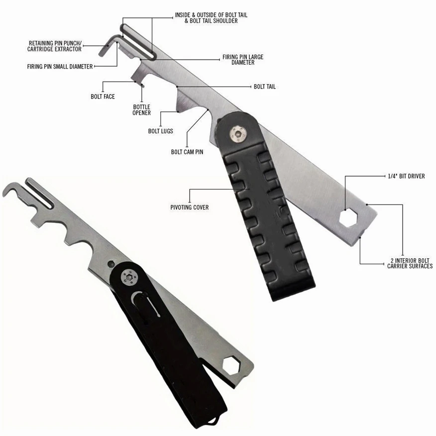 For AR 15 AR-15 M4 BCG Carbon Removal Tool Bolt Cleaning Kit M16 Rifle Scraper .223/5.56 AVAR15S Gun Accessories