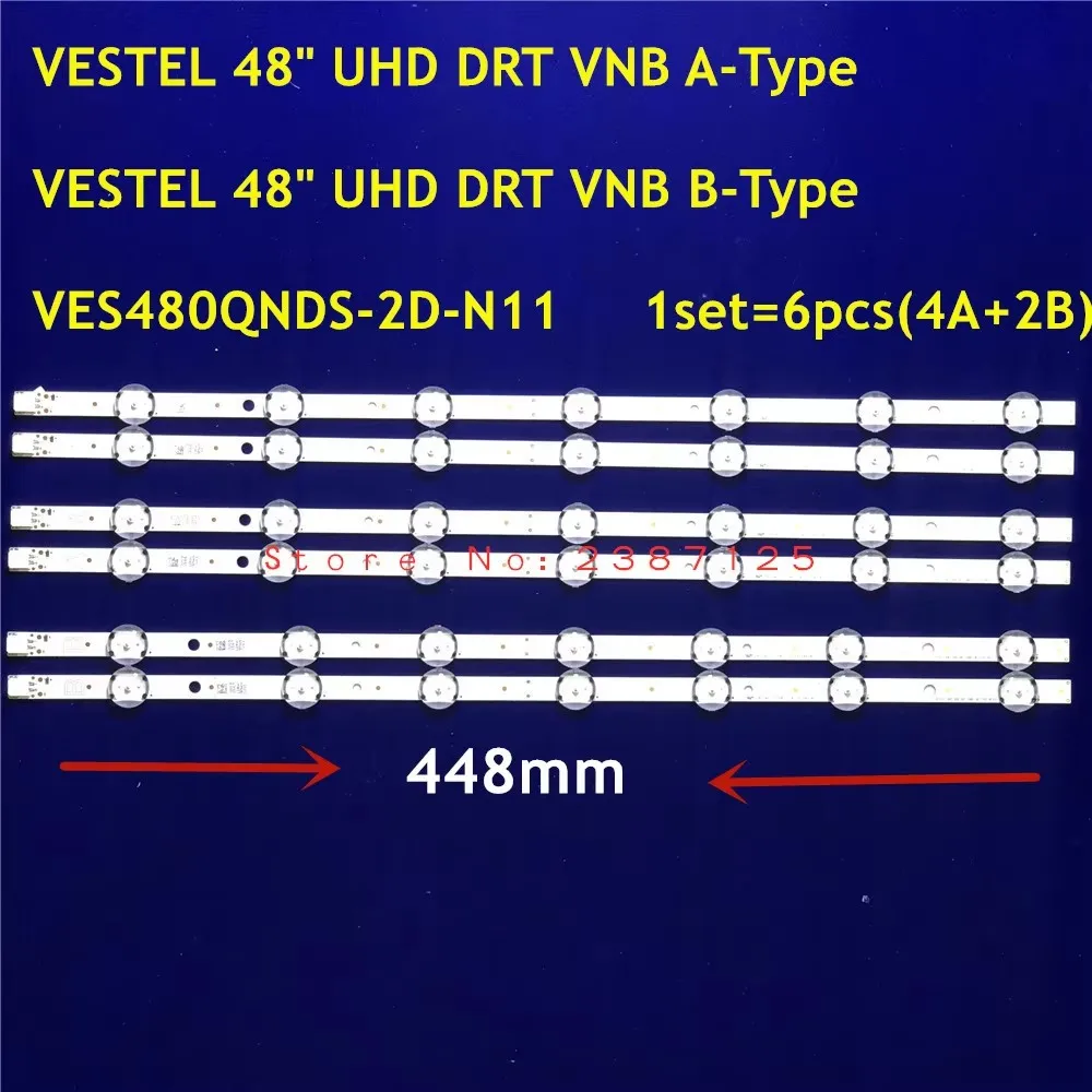 6PCS LED Backlight Strip 7Lamp VESTEL 48