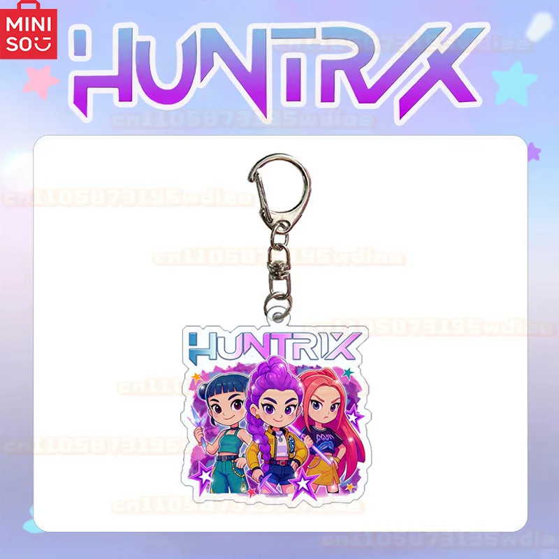 

5 см Kpop Demon Hunters Huntrix Saja Boys Idols Шарм Брелок Имя Бирка Подвеска Zoey Abby Mira Акриловый Брелок Вентиляторы Сумка Ключ Декор