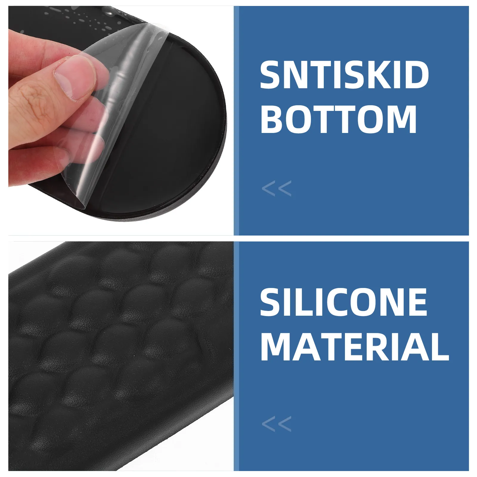 

Комплект: эргономичная силиконовая подставка для запястья для клавиатуры и стабильный противоскользящий коврик для мыши для офиса и игр, комфортная подушка