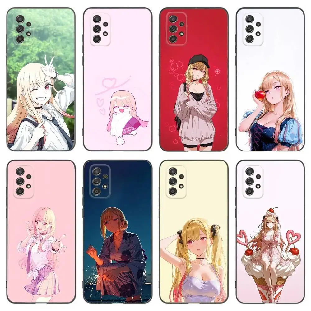 

M-Marin Kitagawa Anime Phone Case For Samsung Galaxy A13,A21s,A22,A31,A32,A52,A53,A71,A80,Soft Black Shell