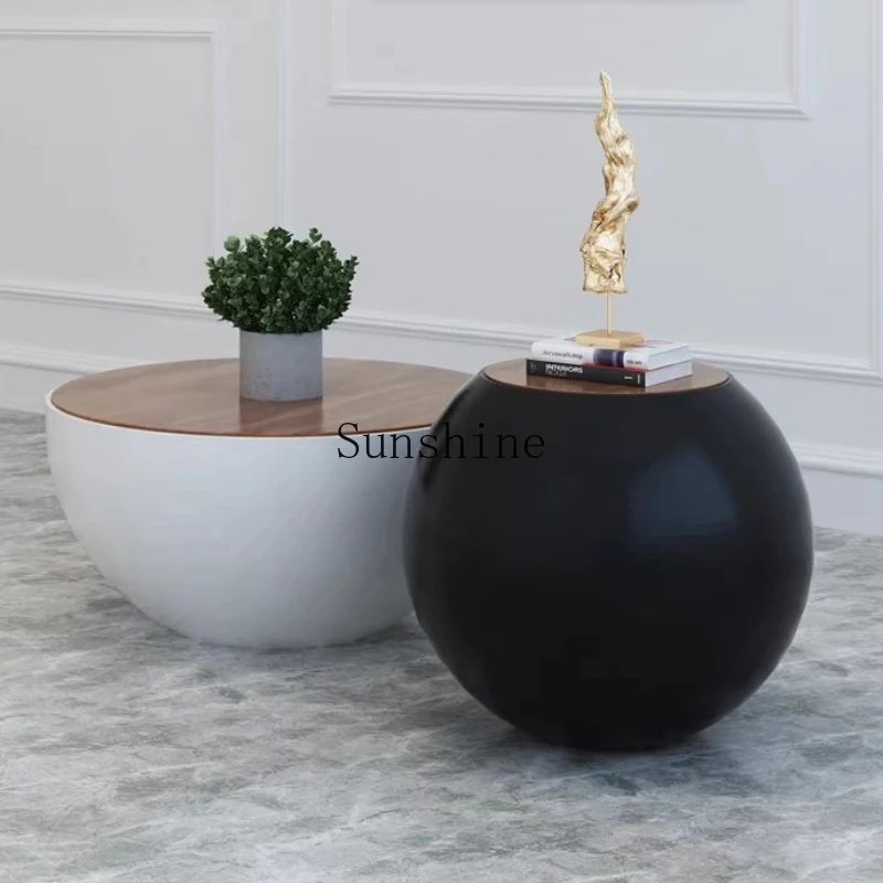 

Nordic light luxury combination creative round coffee table coffee table