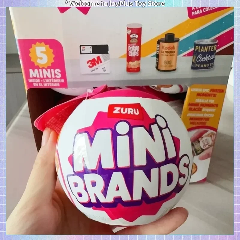 

Zuru 5 Surprise Mini Brands Retro Ball Series Blind Box Miniature Collectibles Surprise Mystery Box Trendy Toys Festival Gifts