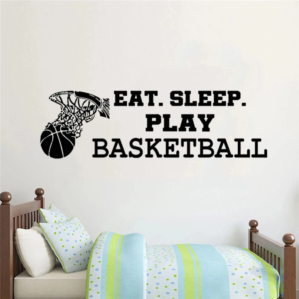 

Lifestyle Basketball Fans Room Dress Up Decals Teen Kids Basketball Training Gym School Activity Vinyl Wall Stickers Room Decor