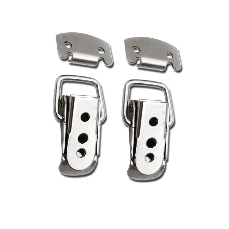 Stainless Steel Spring Buckle Hasp Latch 007 Tool Box Lock Iron Wooden Box Catch Duckbill Buckle Industrial Box Bag Sofa Buckle