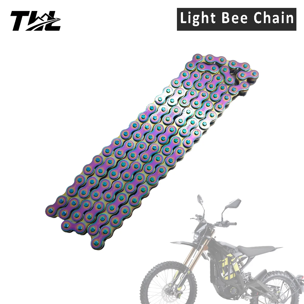 112links Non O-ring Colorful Chains Suitable for Surron Light Bee Off-Road Electric Vehicle Dirt Bike Accessories Chain Parts