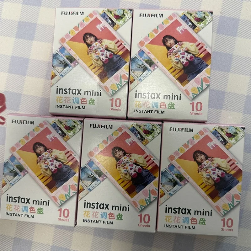 Instant Color Photo Paper Fujifilm Instax Mini Flower Palette 10 30 50 Sheets For mini 11 12 50s 90 25 Share SP-1 Camera