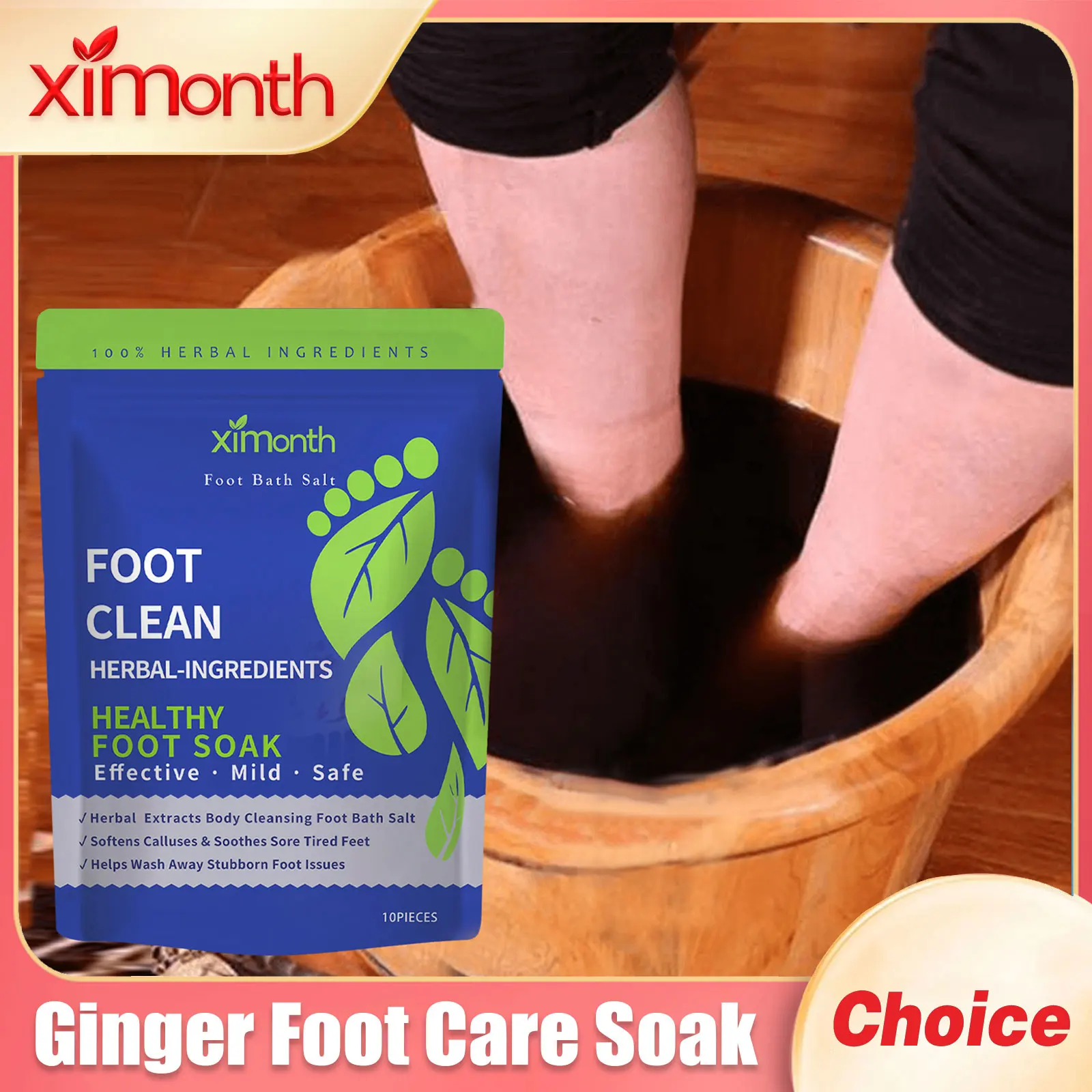 

Ginger Foot Bath Soak Relieve Fatigue Improve Dehumidification Detox Deep Cleansing Exfoliating Help Sleep Herbal Feet Care Soak