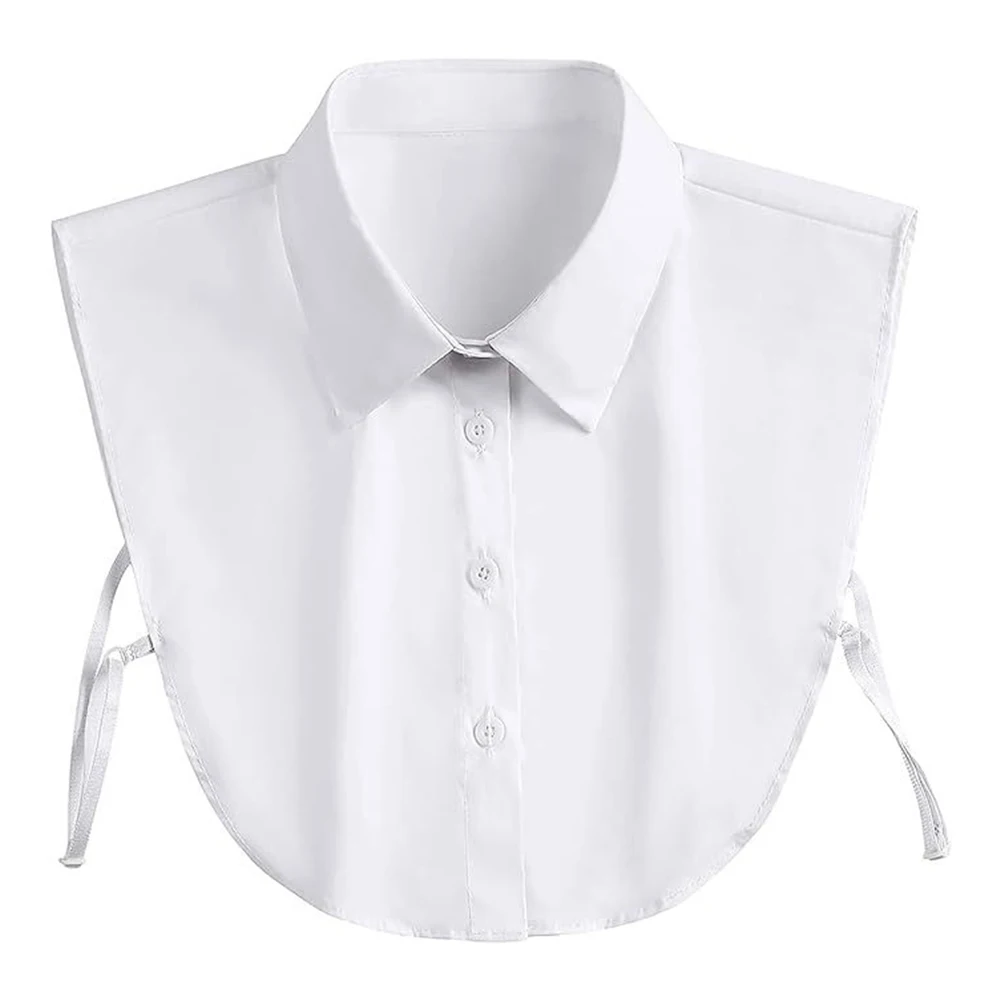 Men Women Detachable Collars Solid Color Fake Shirt Collar Unisex Versatile Casual Business Collar Apparel Accessories